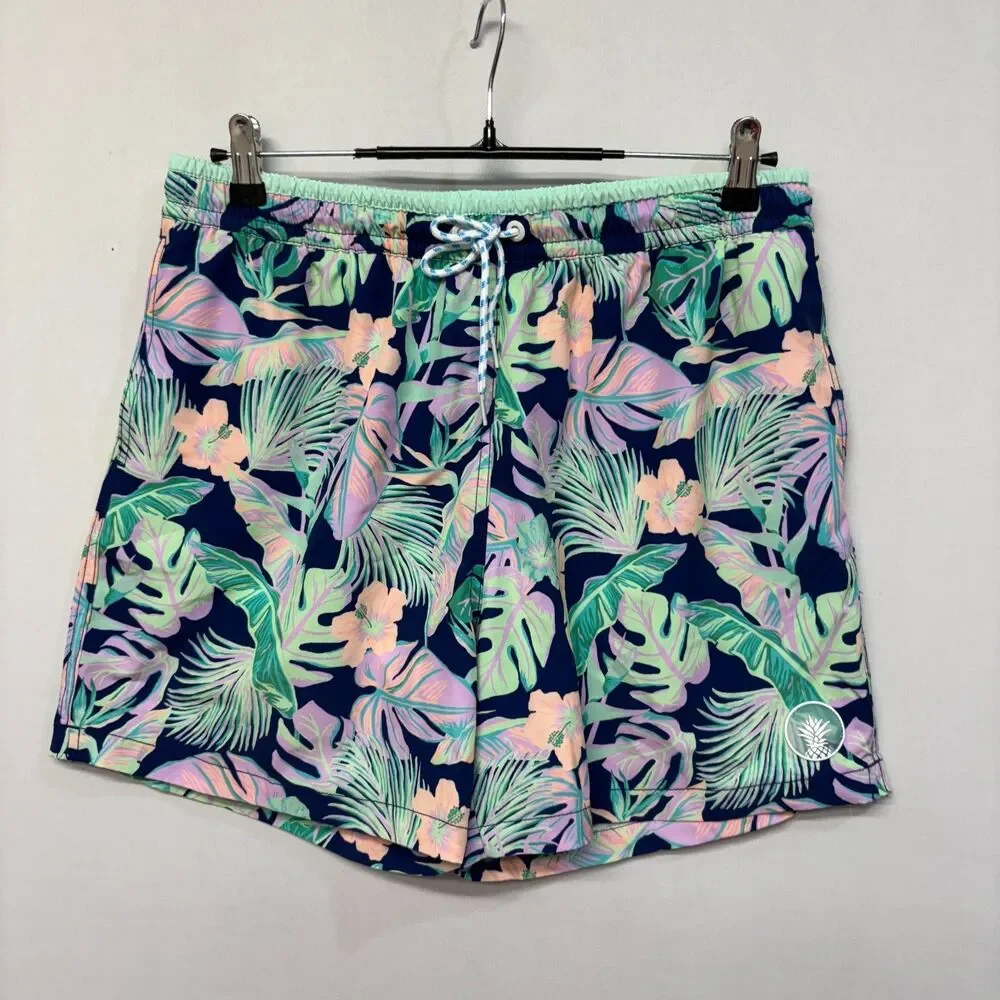 Chubbies Men Swimwear Swim Trunks Shorts Size Large Floral D039 -28